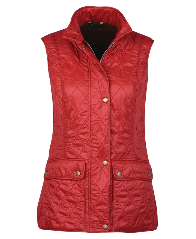 Red Women's Barbour Wray Vest | JIHS-82563