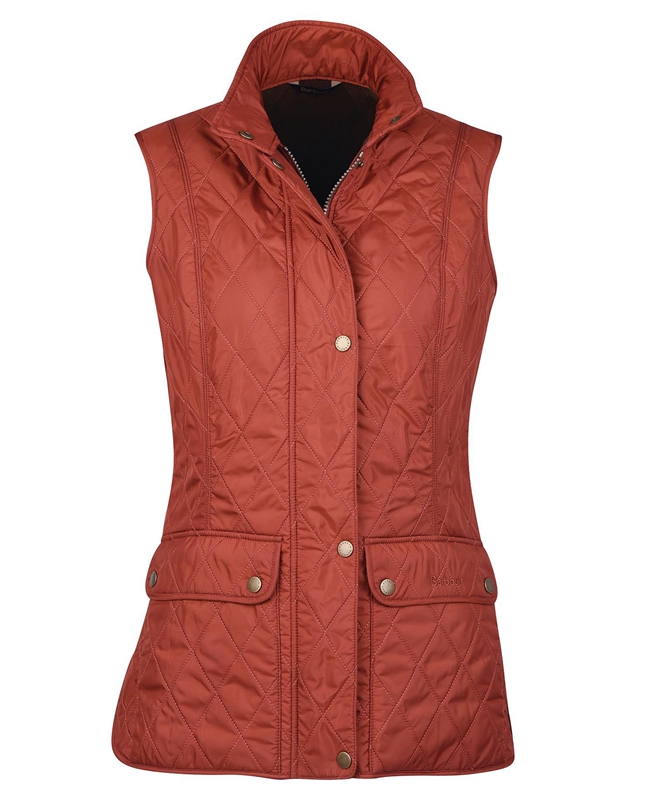 Red Women's Barbour Wray Vest | VNEA-96342