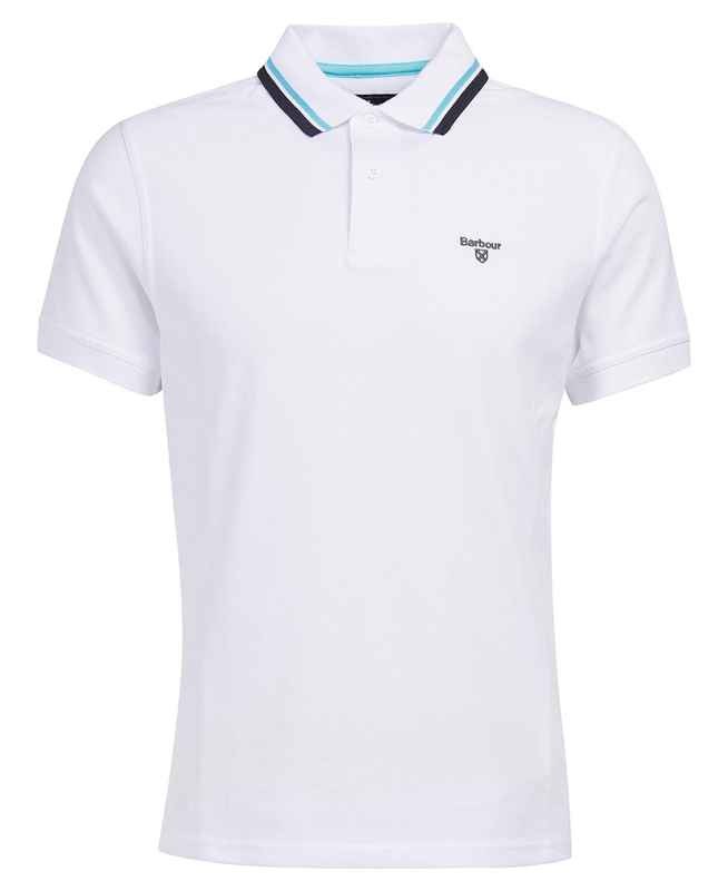 White Men's Barbour Otterburn Polo shirts | PMNW-20871