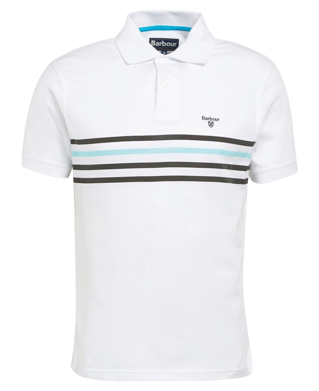 White Men's Barbour Silsden Polo shirts | LDZQ-34817