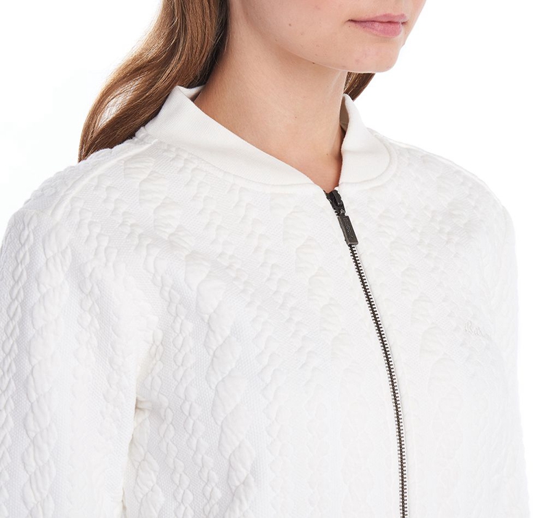 White Women's Barbour Kelsey Zip Sweatshirts | QWKT-84750