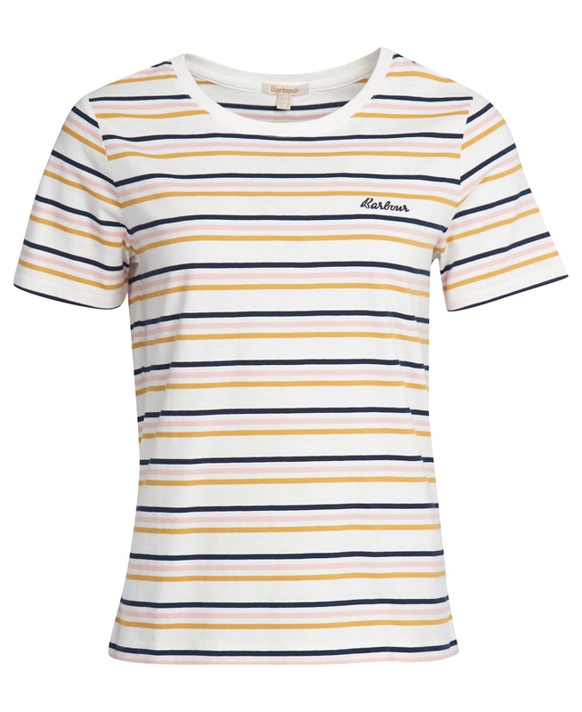 White Women's Barbour Picnic Top T Shirts | SQBV-94601