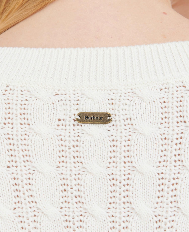 White Women's Barbour Primrose Knit Sweaters | IPRH-91758