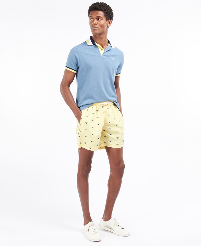 Yellow Men's Barbour Coastal Swim Pants | TQOG-81639