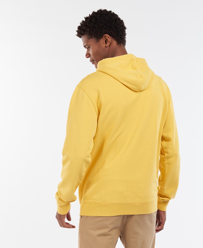 Yellow Men's Barbour Explorer Hoodie Sweatshirts | TRYW-75098