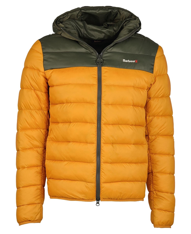 Yellow Men's Barbour Kendle Baffle Quilted Jackets | TKCU-83264