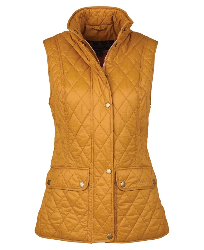 Yellow Women's Barbour Otterburn Vest | HSVZ-10593